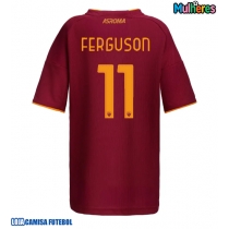Camisa de Futebol AS Roma Evan Ferguson #11 Equipamento Principal Mulheres 2025-26 Manga Curta